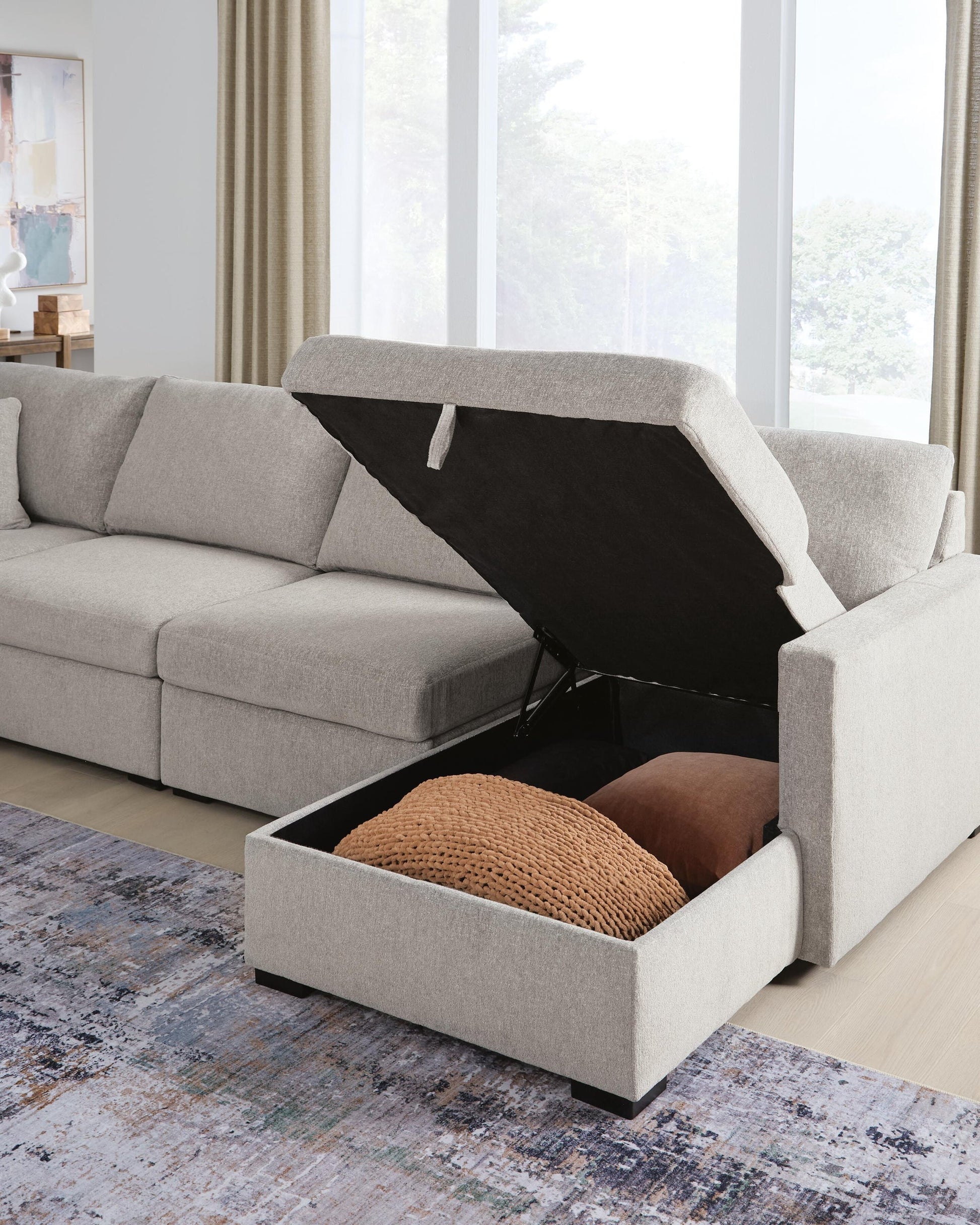 ModMax Luxe 4-Piece Double Storage Chaise Sectional Benchcraft®