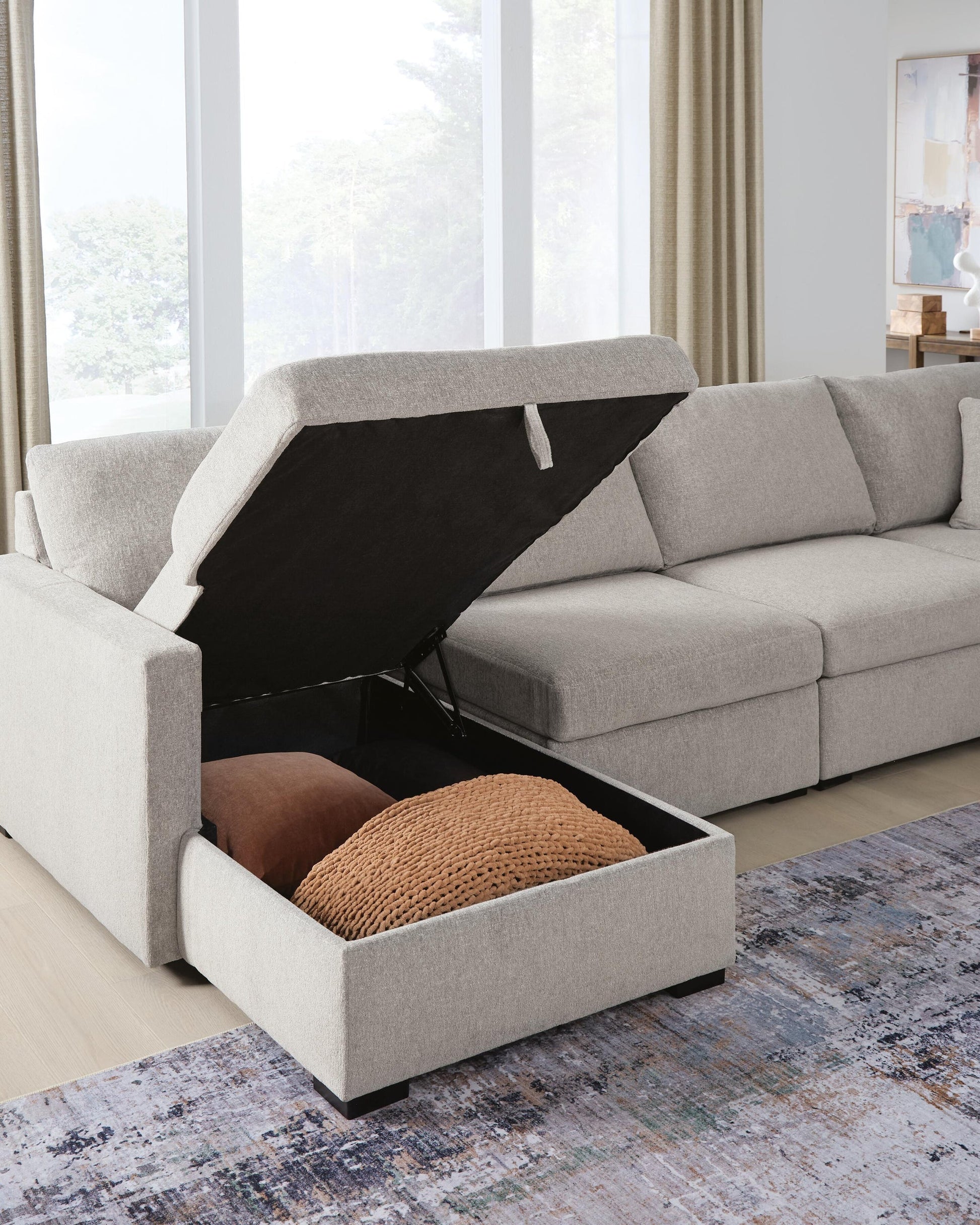 ModMax Luxe 4-Piece Double Storage Chaise Sectional Benchcraft®