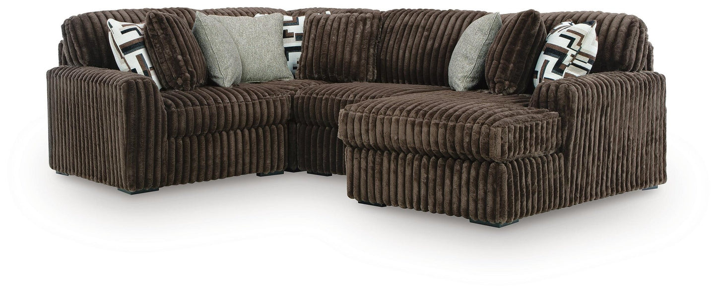 Midnight-Madness 4-Piece Sectional with Chaise Signature Design by Ashley®