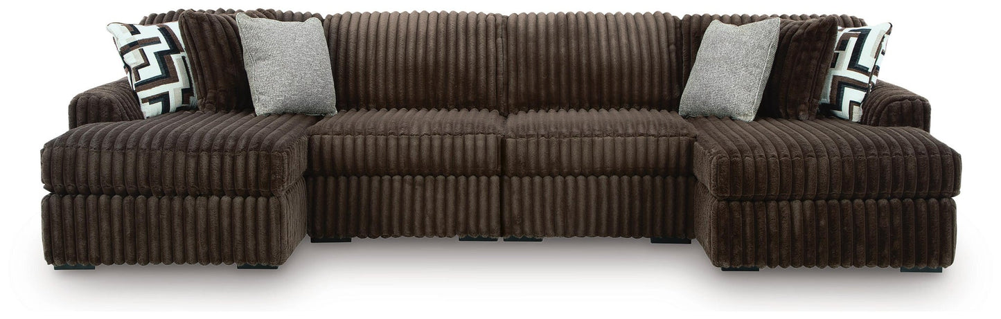 Midnight-Madness 4-Piece Double Chaise Sectional Signature Design by Ashley®