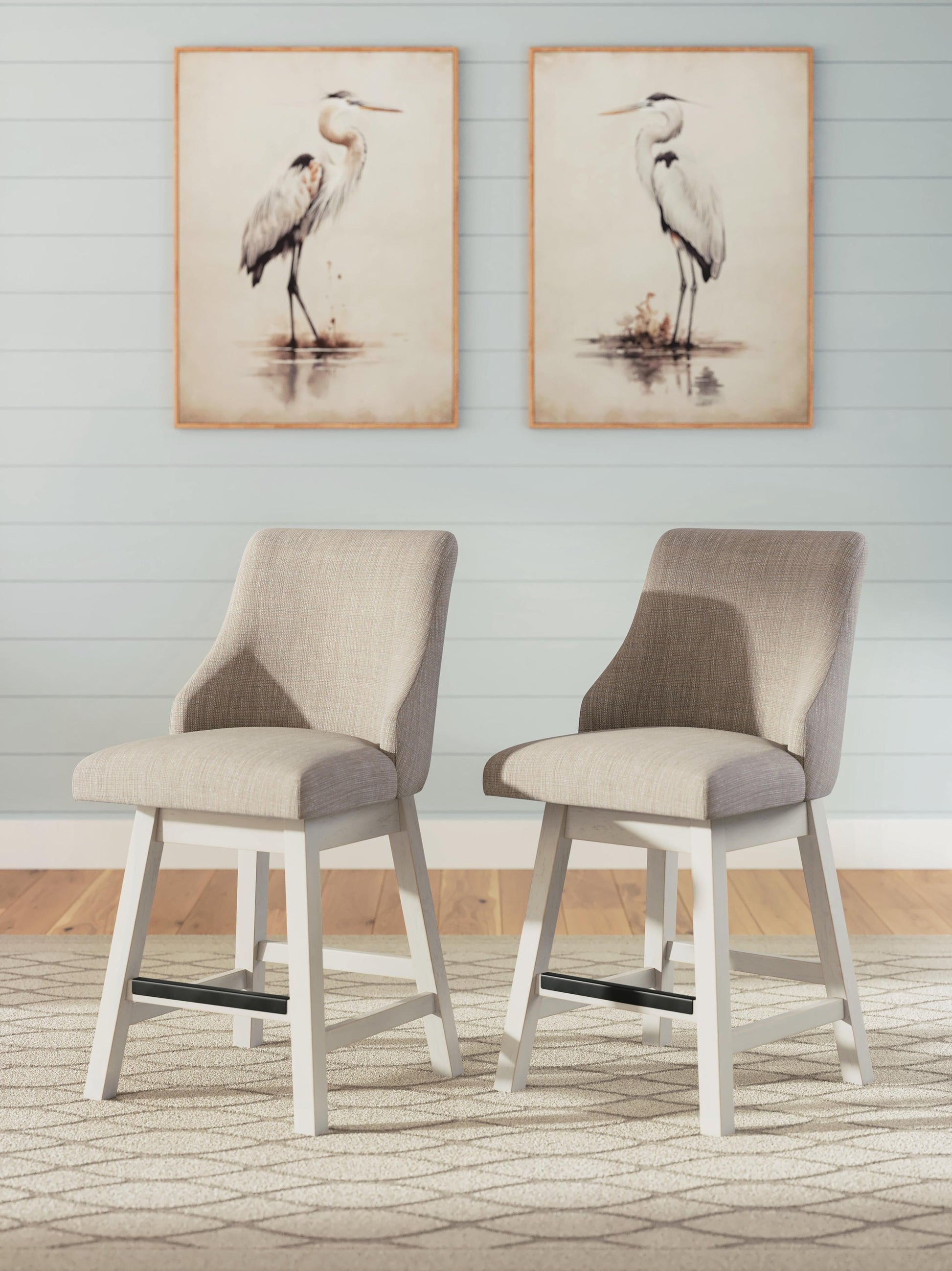 Robbinsdale UPH Swivel Barstool (2/CN) Signature Design by Ashley®