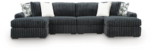 Midnight-Madness 4-Piece Double Chaise Sectional Signature Design by Ashley®