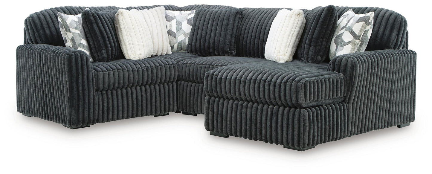 Midnight-Madness 4-Piece Sectional with Chaise Signature Design by Ashley®