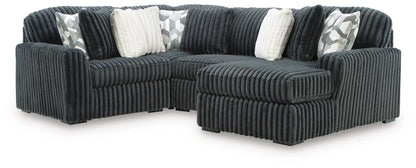 Midnight-Madness 4-Piece Sectional with Chaise Signature Design by Ashley®