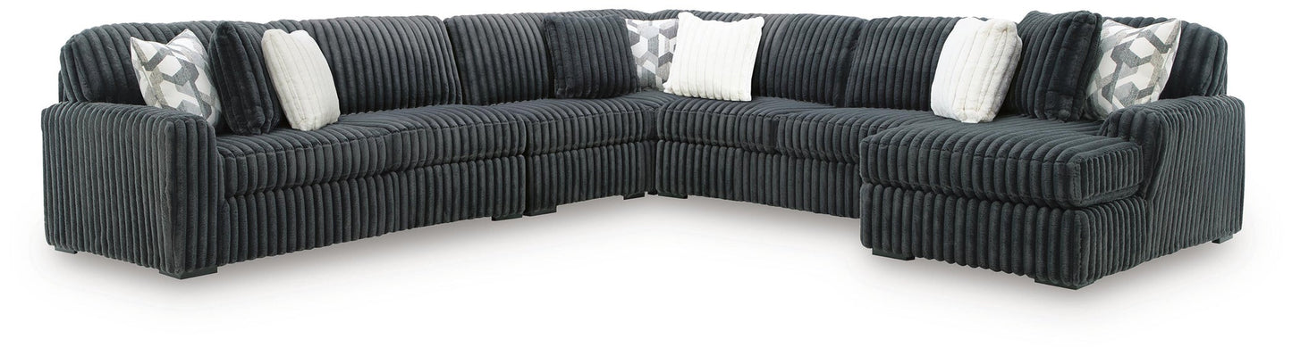 Midnight-Madness 5-Piece Sectional with Chaise Signature Design by Ashley®