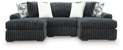 Midnight-Madness 3-Piece Double Chaise Sectional Signature Design by Ashley®
