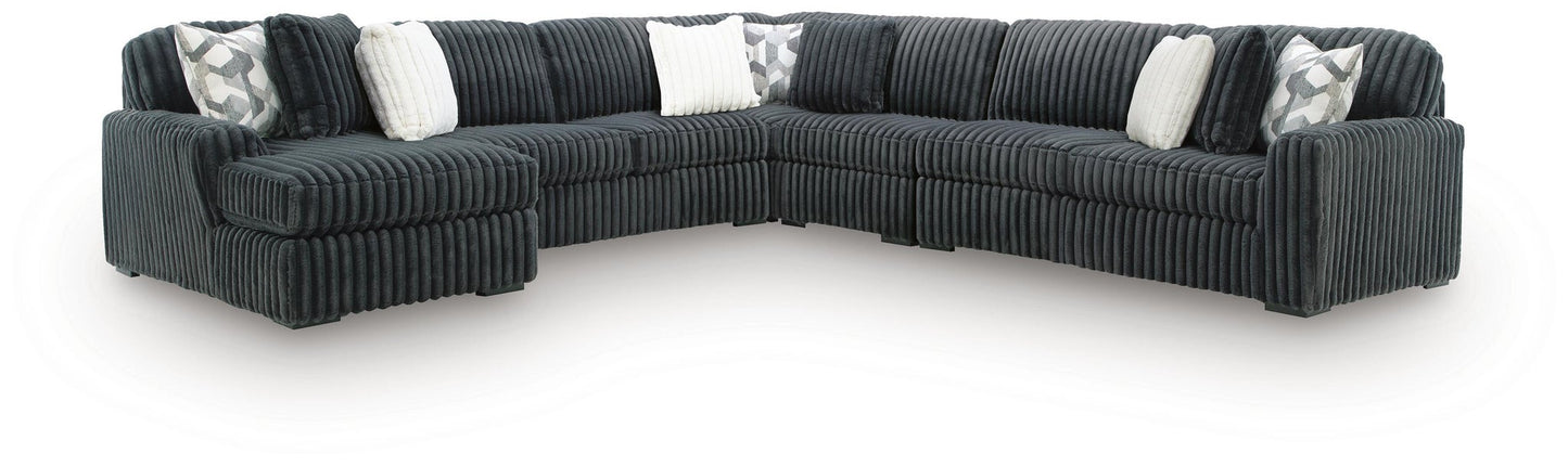 Midnight-Madness 5-Piece Sectional with Chaise Signature Design by Ashley®