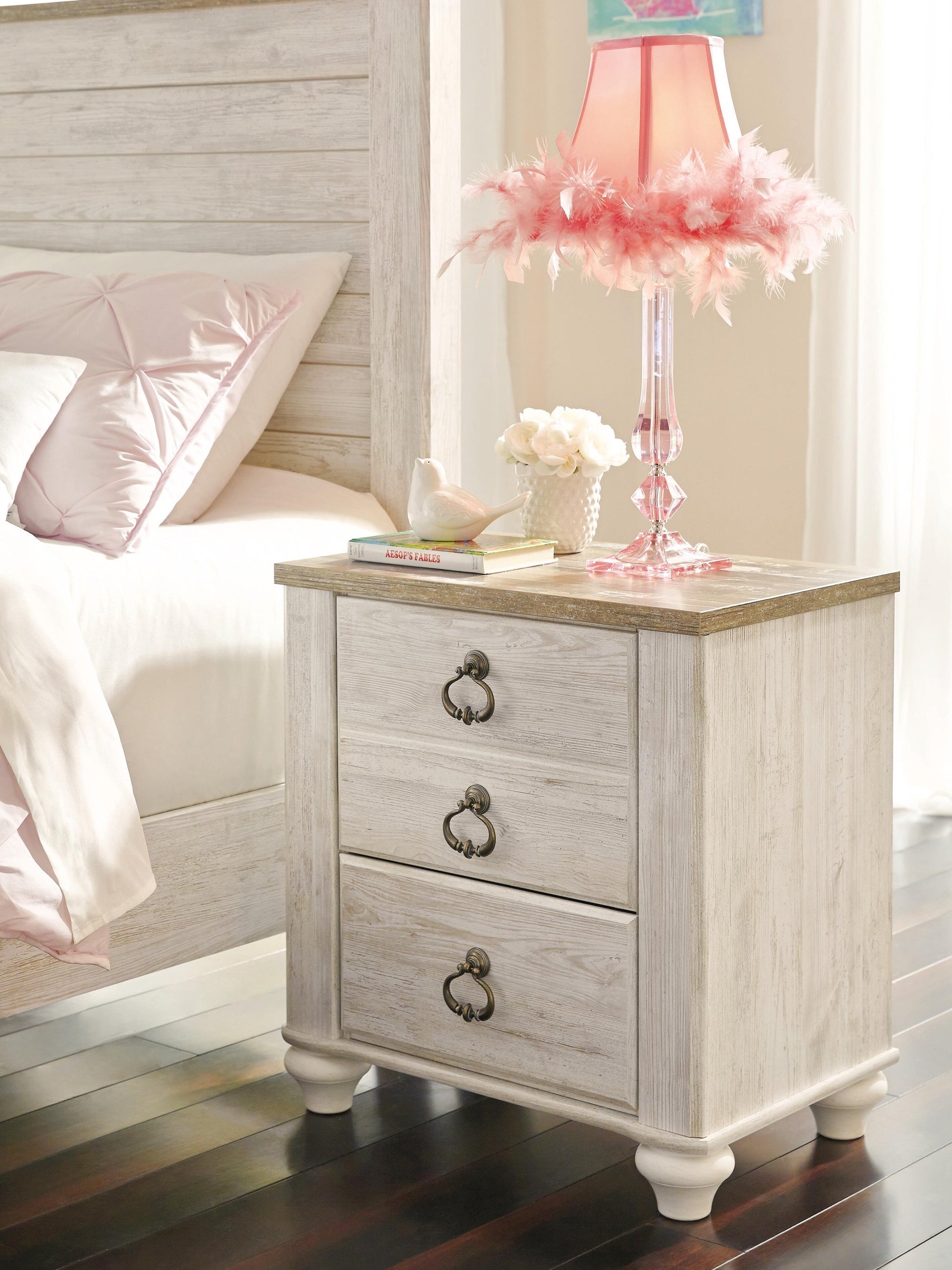 Willowton Two Drawer Night Stand Signature Design by Ashley®