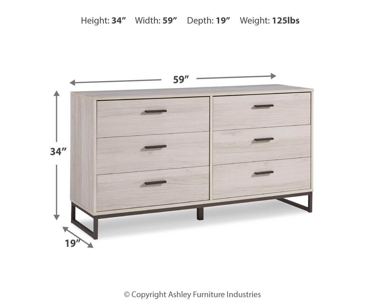 Socalle Six Drawer Dresser Signature Design by Ashley®