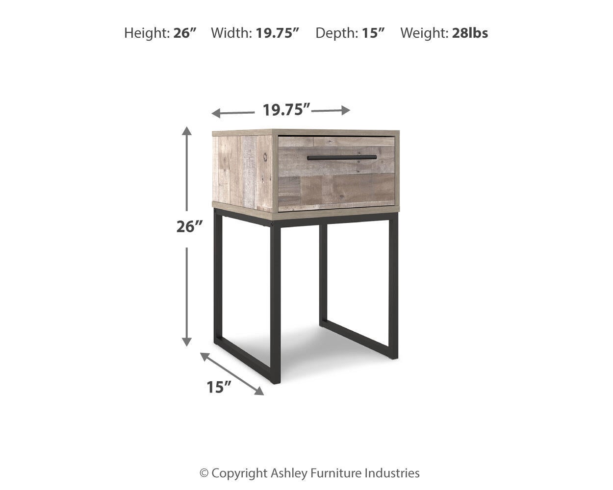 Neilsville One Drawer Night Stand Signature Design by Ashley®