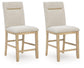 Lasinger Upholstered Barstool (2/CN) Signature Design by Ashley®
