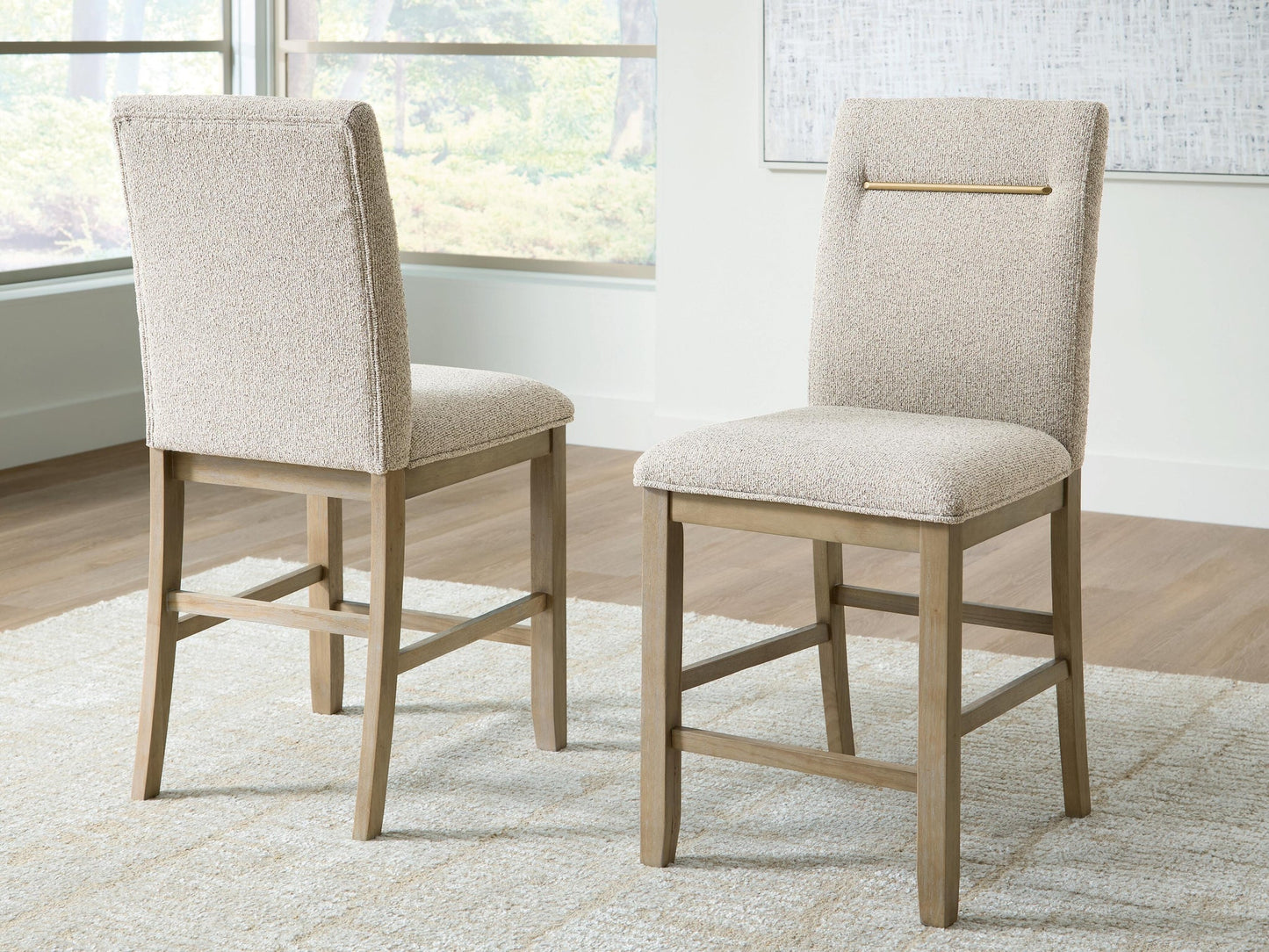 Lasinger Upholstered Barstool (2/CN) Signature Design by Ashley®