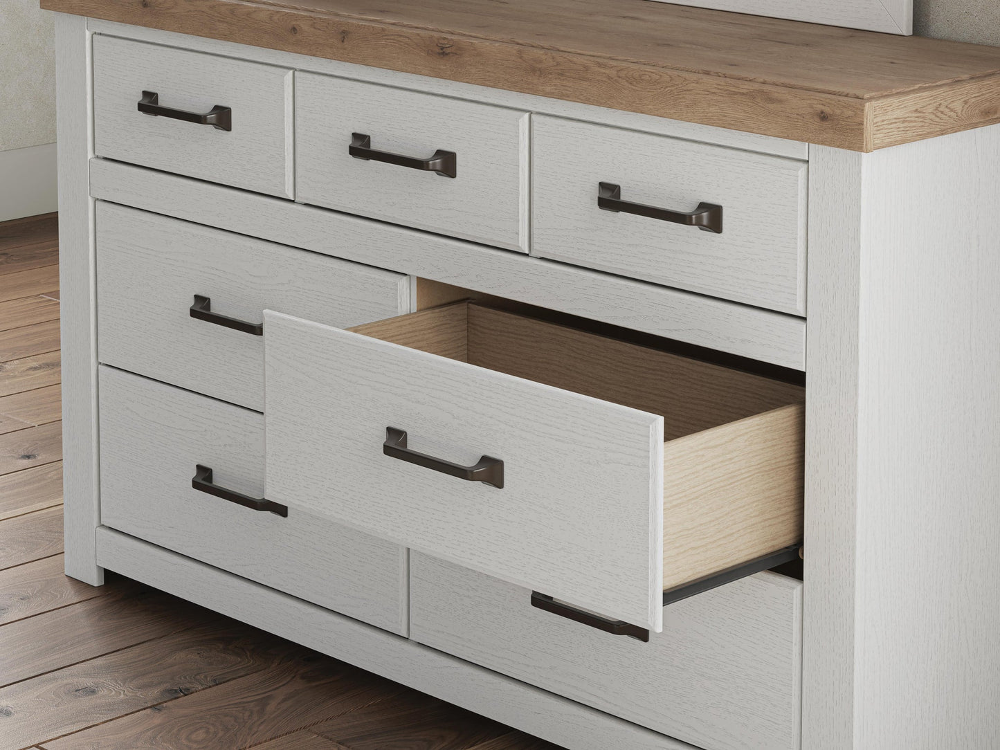 Savonport  Panel Bed, Dresser And Mirror Benchcraft®