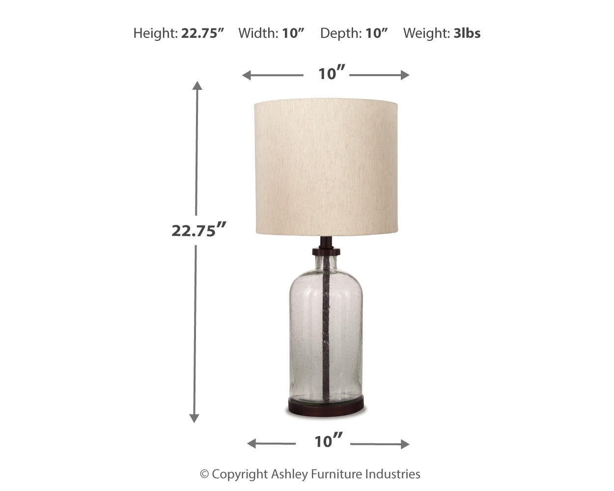 Bandile Glass Table Lamp (1/CN) Signature Design by Ashley®