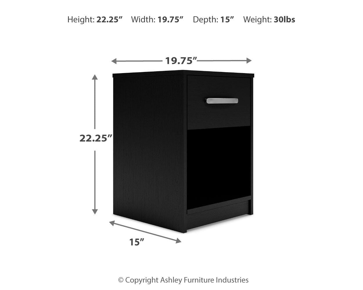 Finch One Drawer Night Stand Signature Design by Ashley®