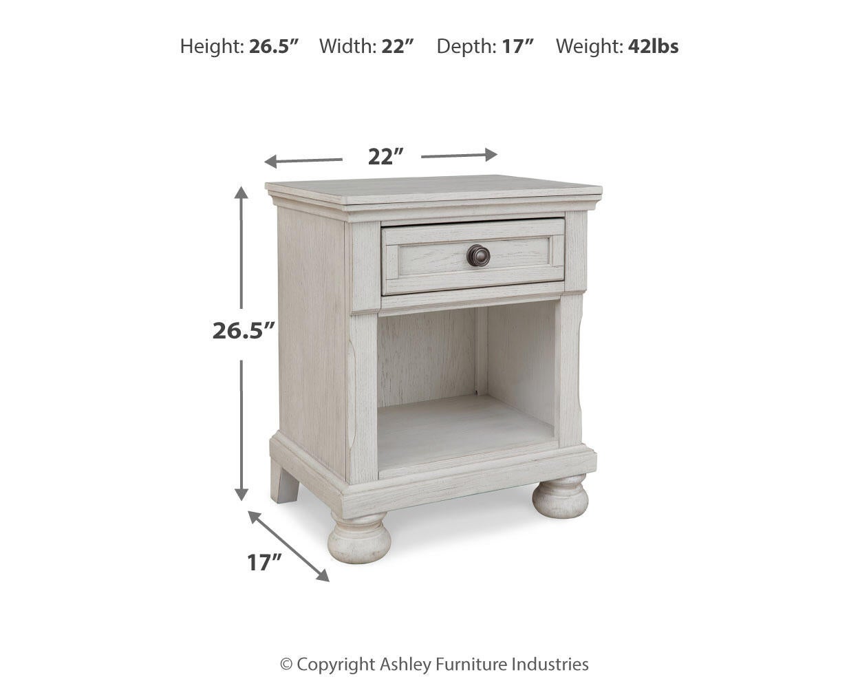 Robbinsdale One Drawer Night Stand Signature Design by Ashley®