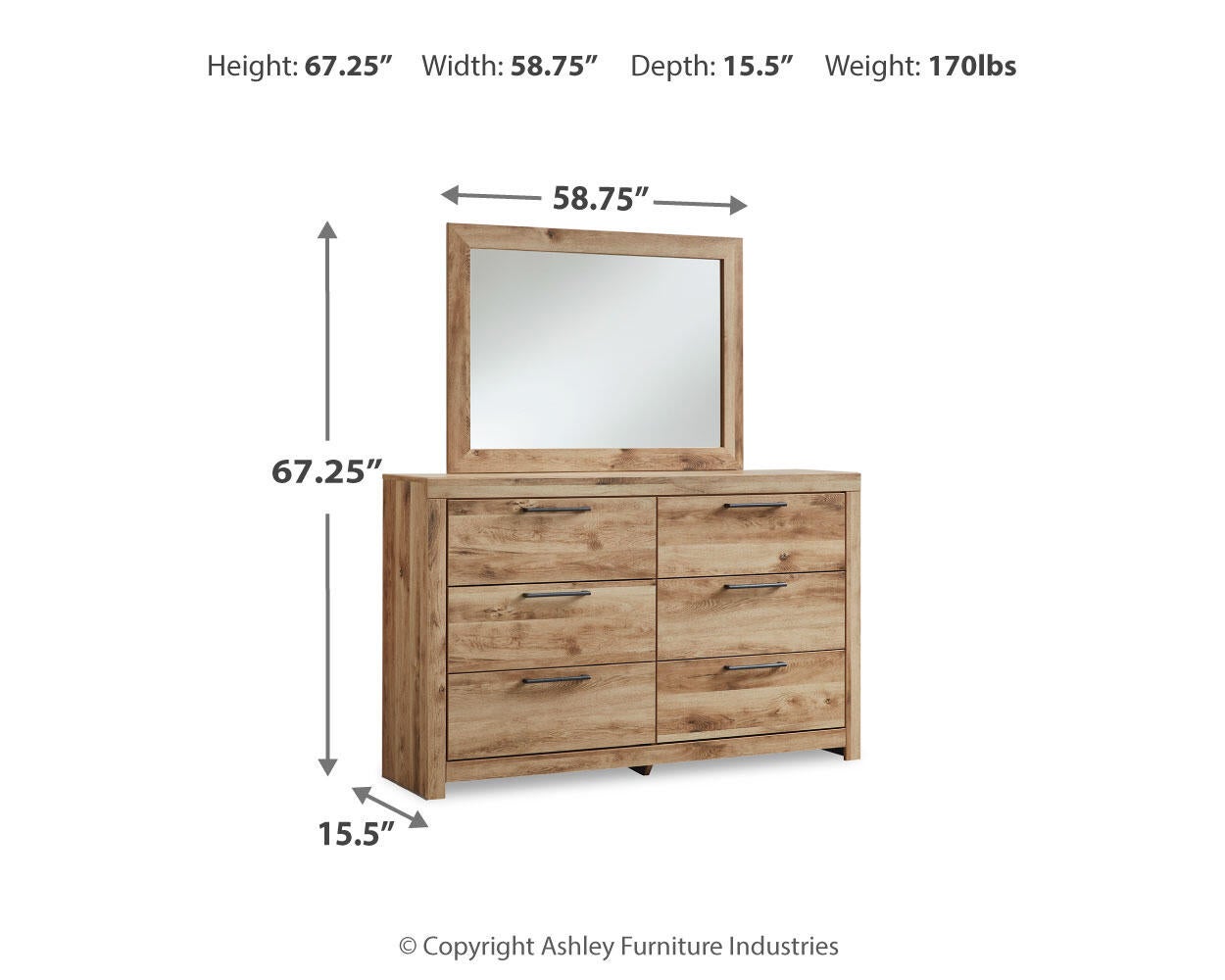 Hyanna Dresser and Mirror Signature Design by Ashley®