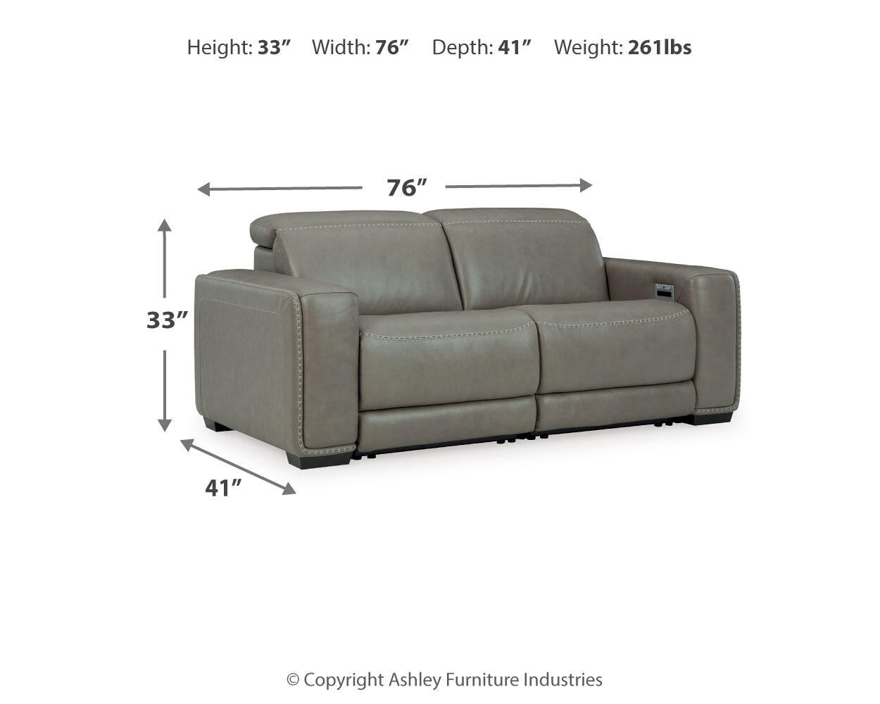Correze 2-Piece Power Reclining Sectional Signature Design by Ashley®