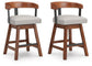 Ralene UPH Swivel Barstool (2/CN) Signature Design by Ashley®