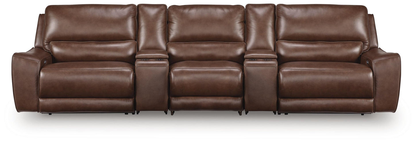 DeepWakes 5-Piece Reclining Sectional with Storage Consoles Signature Design by Ashley®