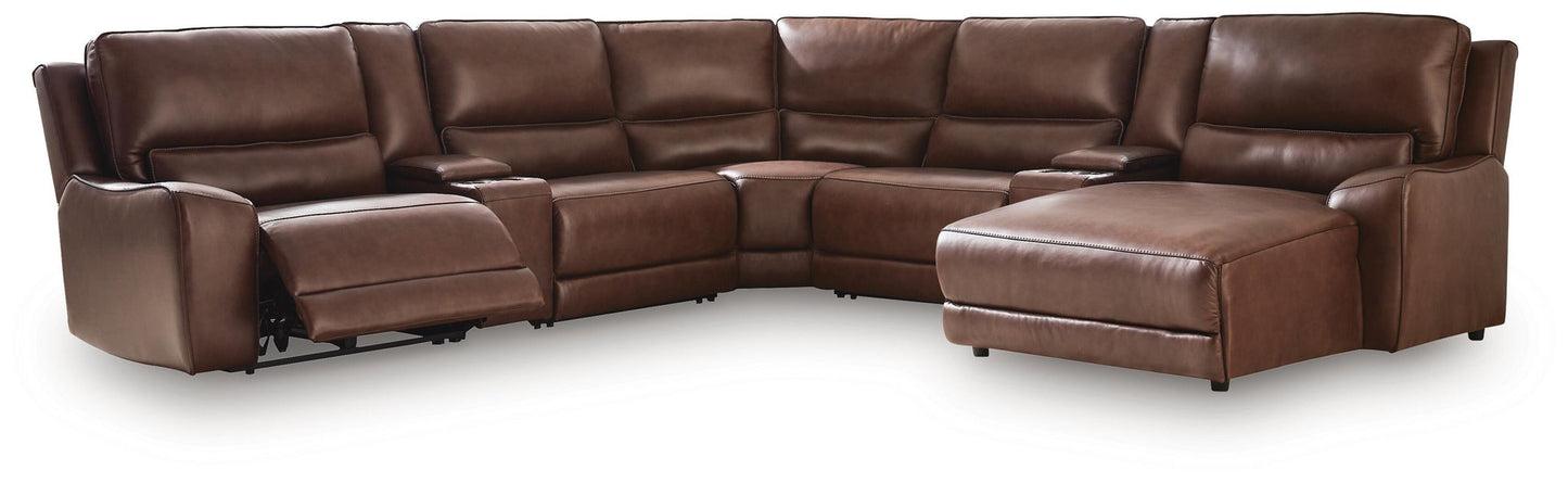 DeepWakes 7-Piece Reclining Sectional with Chaise and Storage Consoles Signature Design by Ashley®