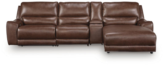 DeepWakes 4-Piece Reclining Sectional with Chaise and Storage Console Signature Design by Ashley®