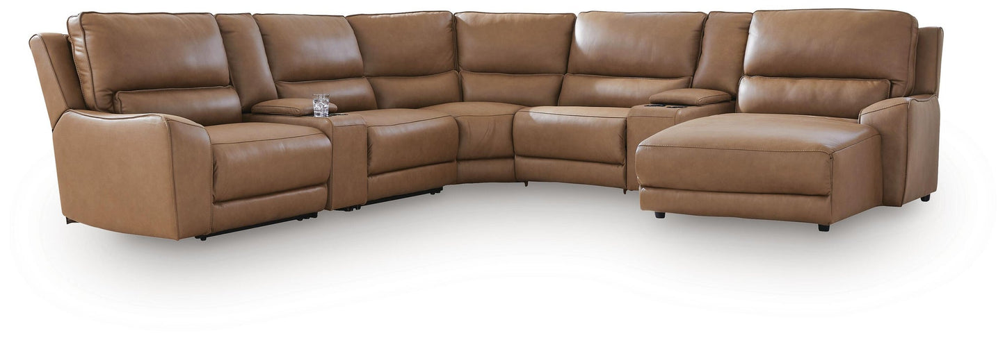 DeepWakes 7-Piece Reclining Sectional with Chaise and Storage Consoles Signature Design by Ashley®