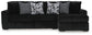 Midnight-Madness 3-Piece Sectional with Chaise Signature Design by Ashley®