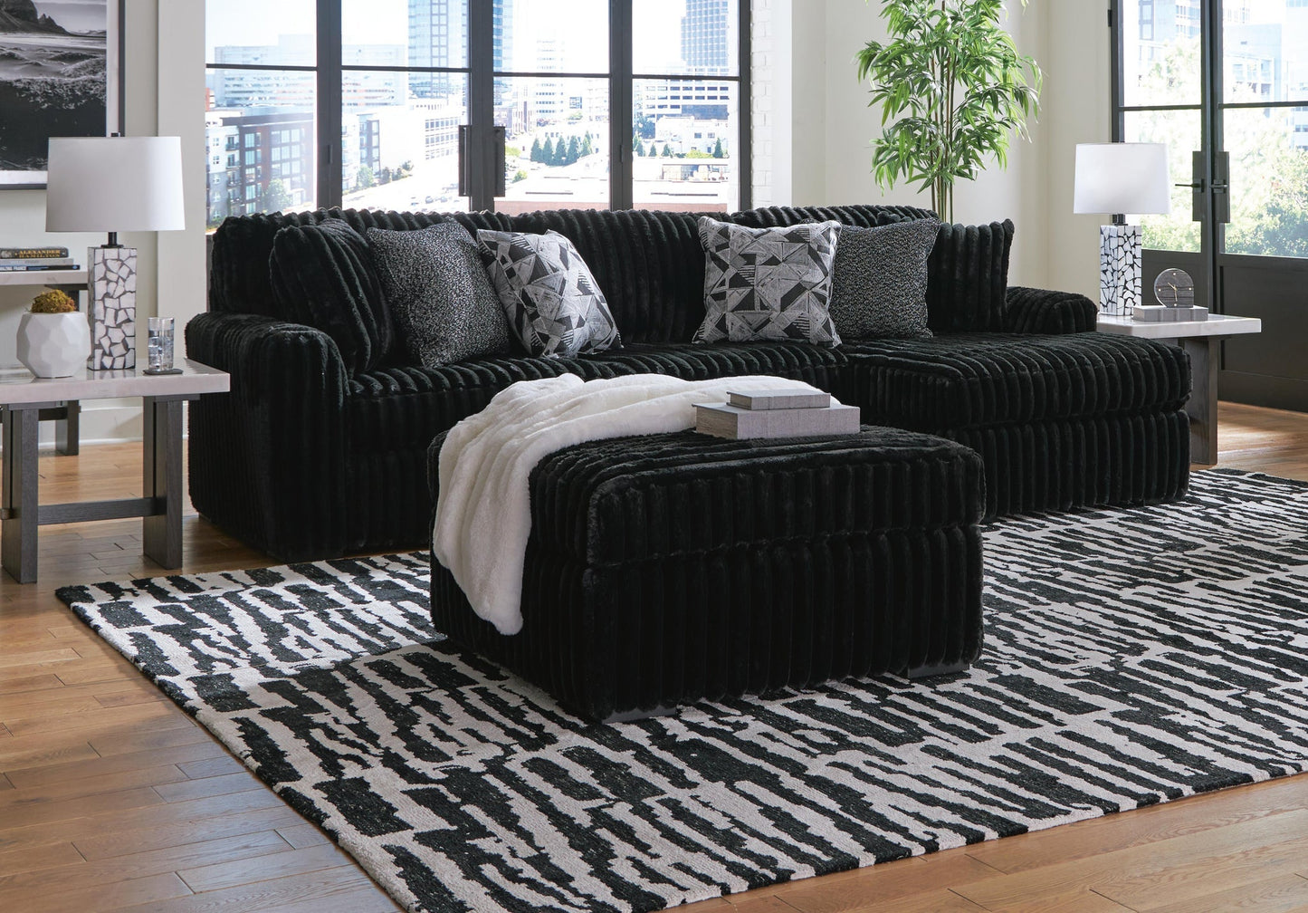 Midnight-Madness 3-Piece Sectional with Chaise Signature Design by Ashley®