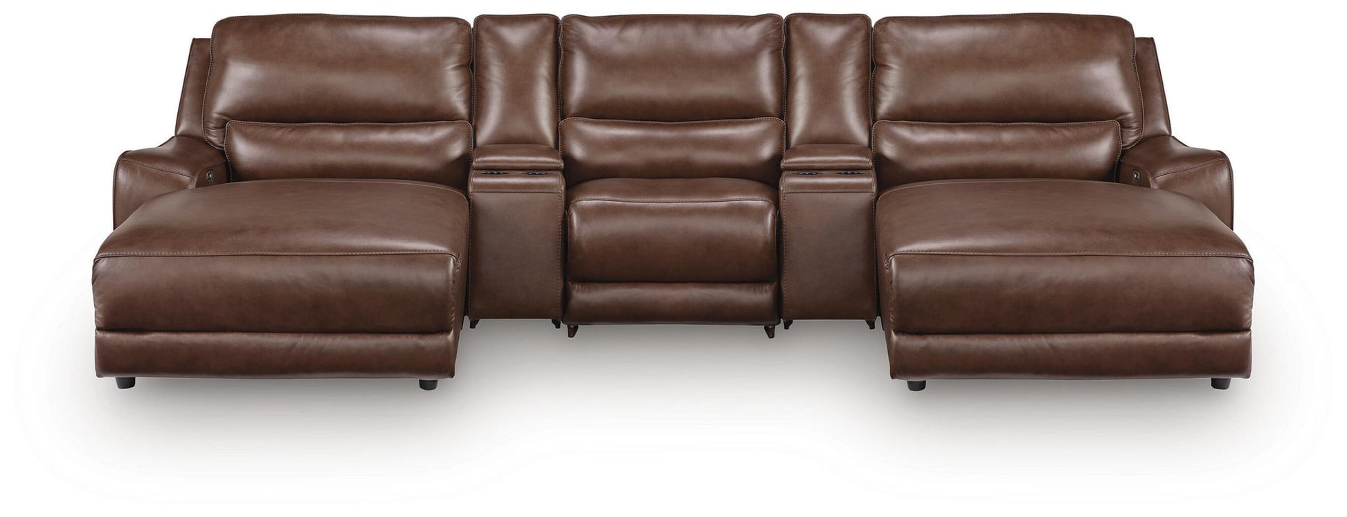 DeepWakes 5-Piece Reclining Sectional with Double Chaise and Storage Consoles Signature Design by Ashley®