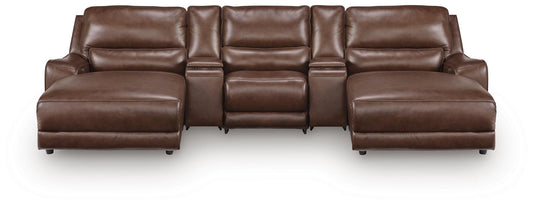 DeepWakes 5-Piece Reclining Sectional with Double Chaise and Storage Consoles Signature Design by Ashley®