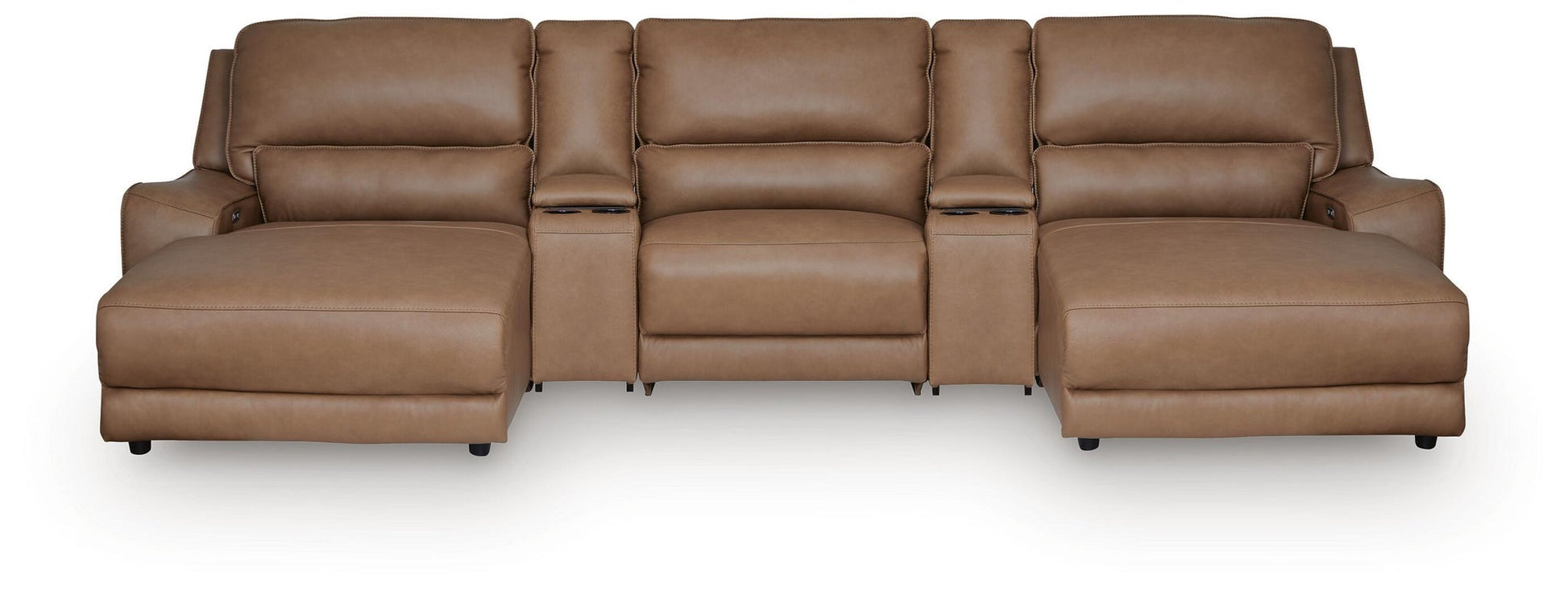 DeepWakes 5-Piece Reclining Sectional with Double Chaise and Storage Consoles Signature Design by Ashley®