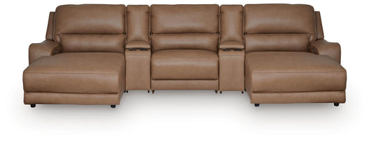 DeepWakes 5-Piece Reclining Sectional with Double Chaise and Storage Consoles Signature Design by Ashley®