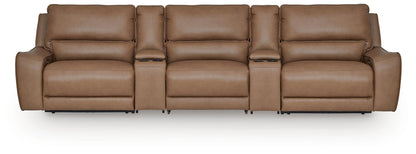 DeepWakes 5-Piece Reclining Sectional with Storage Consoles Signature Design by Ashley®