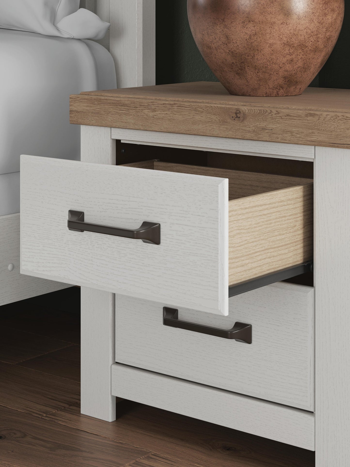 Savonport  Panel Bed With Storage. Dresser, Mirror And Nightstand