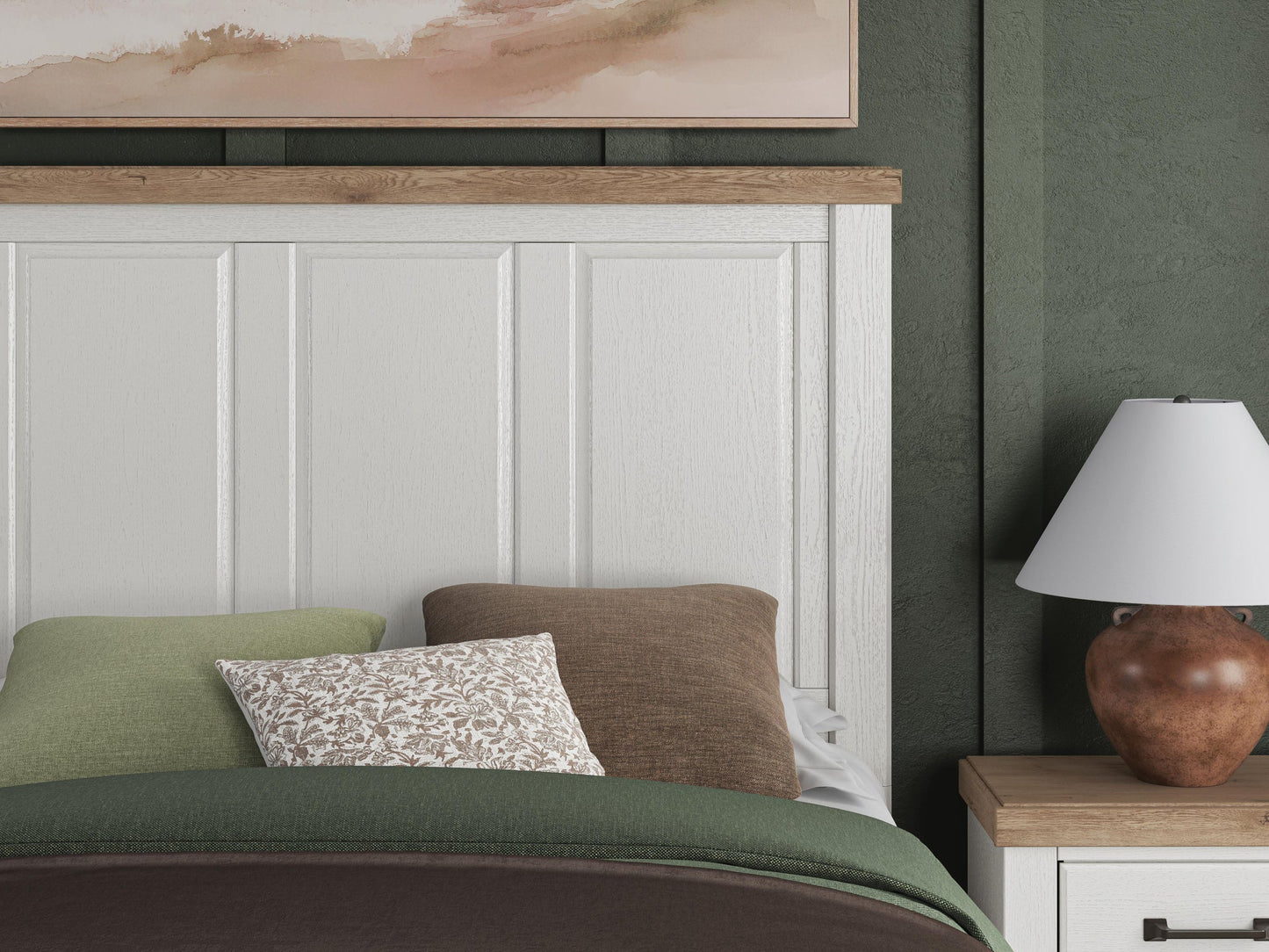 Savonport  Panel Bed With Storage, Dresser And Mirror