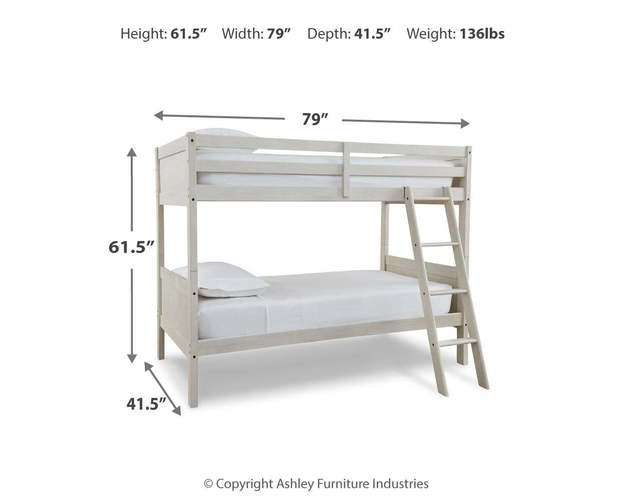 Robbinsdale /Twin Bunk Bed W/Ladder Signature Design by Ashley®