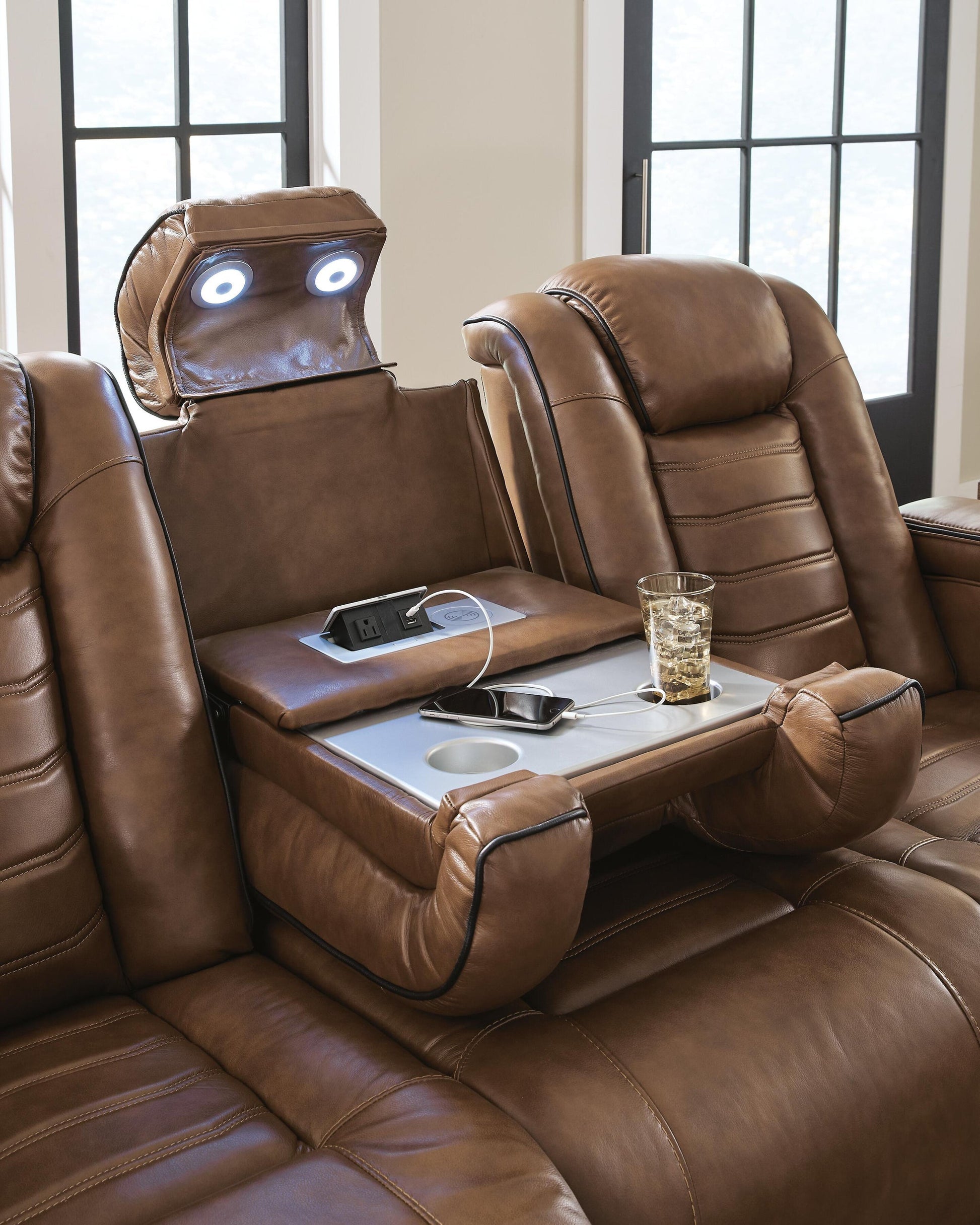 Gruaro PWR REC Sofa with ADJ Headrest Signature Design by Ashley®