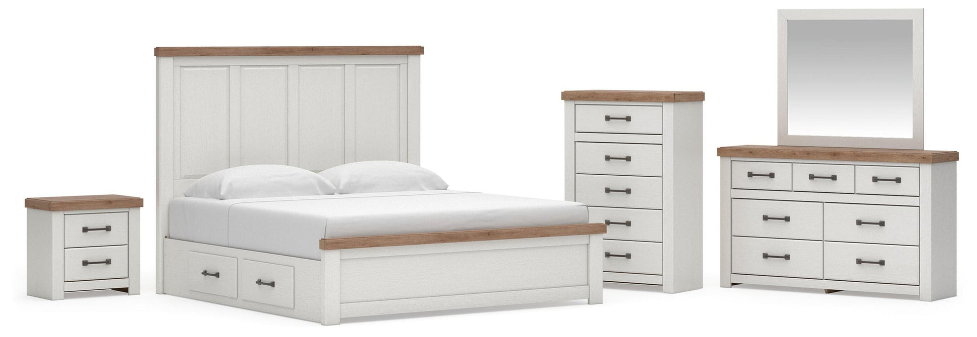 Savonport  Panel Bed With Storage, Dresser, Mirror, Chest And Nightstand Benchcraft®