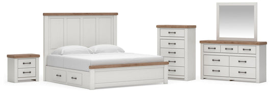 Savonport  Panel Bed With Storage, Dresser, Mirror, Chest And Nightstand Benchcraft®