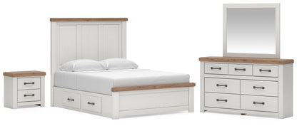 Savonport  Panel Bed With Storage. Dresser, Mirror And Nightstand Benchcraft®