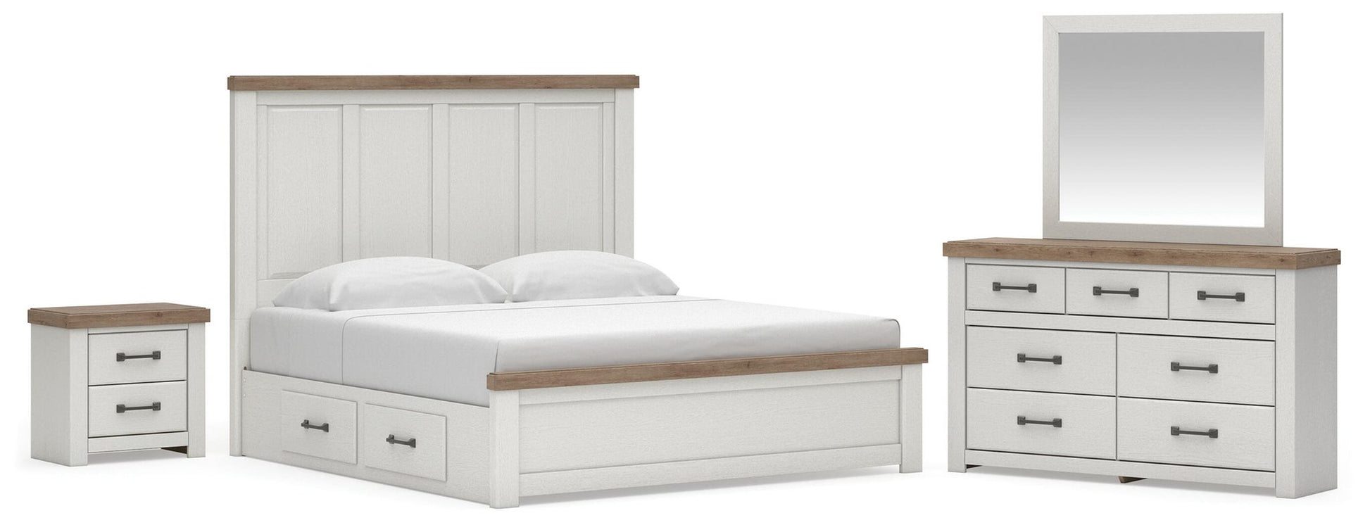 Savonport  Panel Bed With Storage. Dresser, Mirror And Nightstand Benchcraft®