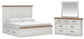 Savonport  Panel Bed With Storage, Dresser And Mirror Benchcraft®
