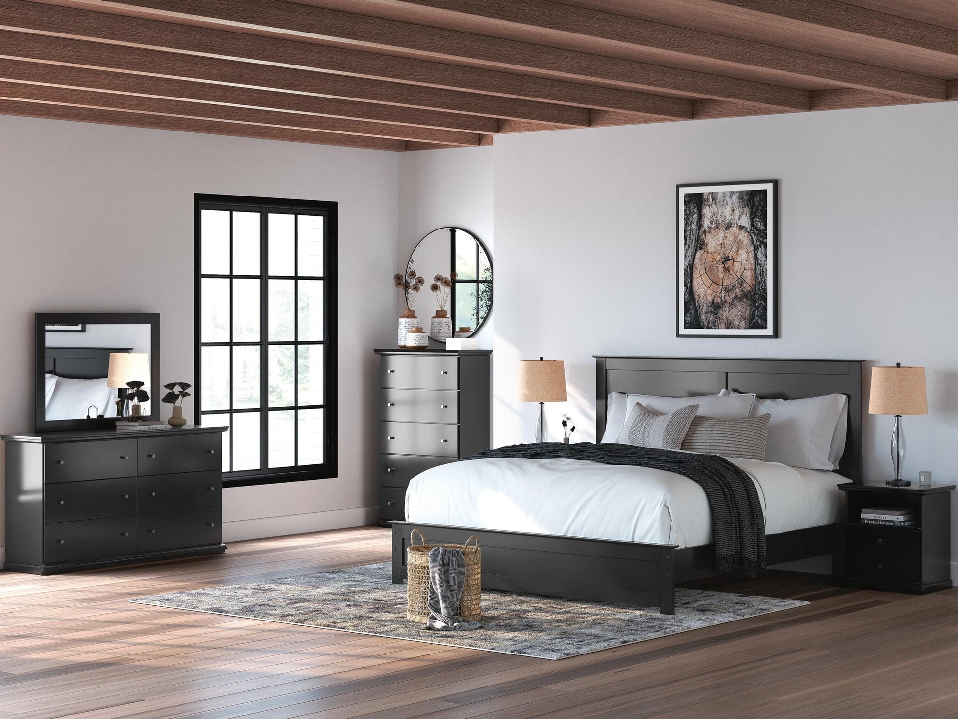 Maribel  Panel Bed, Dresser, Mirror And Nightstand Signature Design by Ashley®