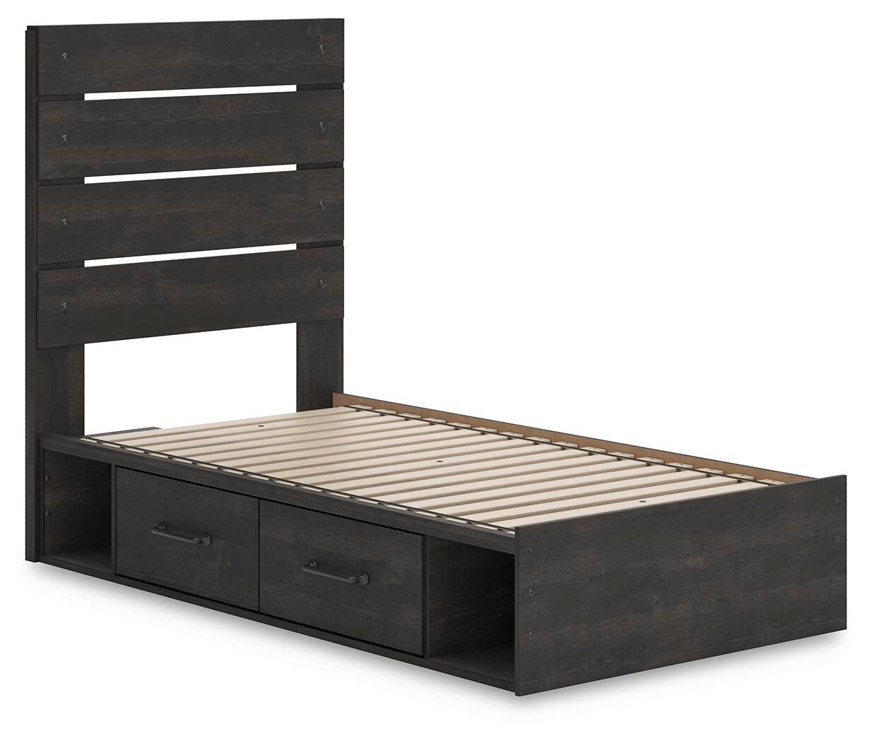 Delmorta  Panel Bed With Storage, Dresser, Mirror, Chest And Nightstand Signature Design by Ashley®