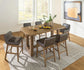 Cabalynn Counter Height Dining Table and 6 Barstools Signature Design by Ashley®