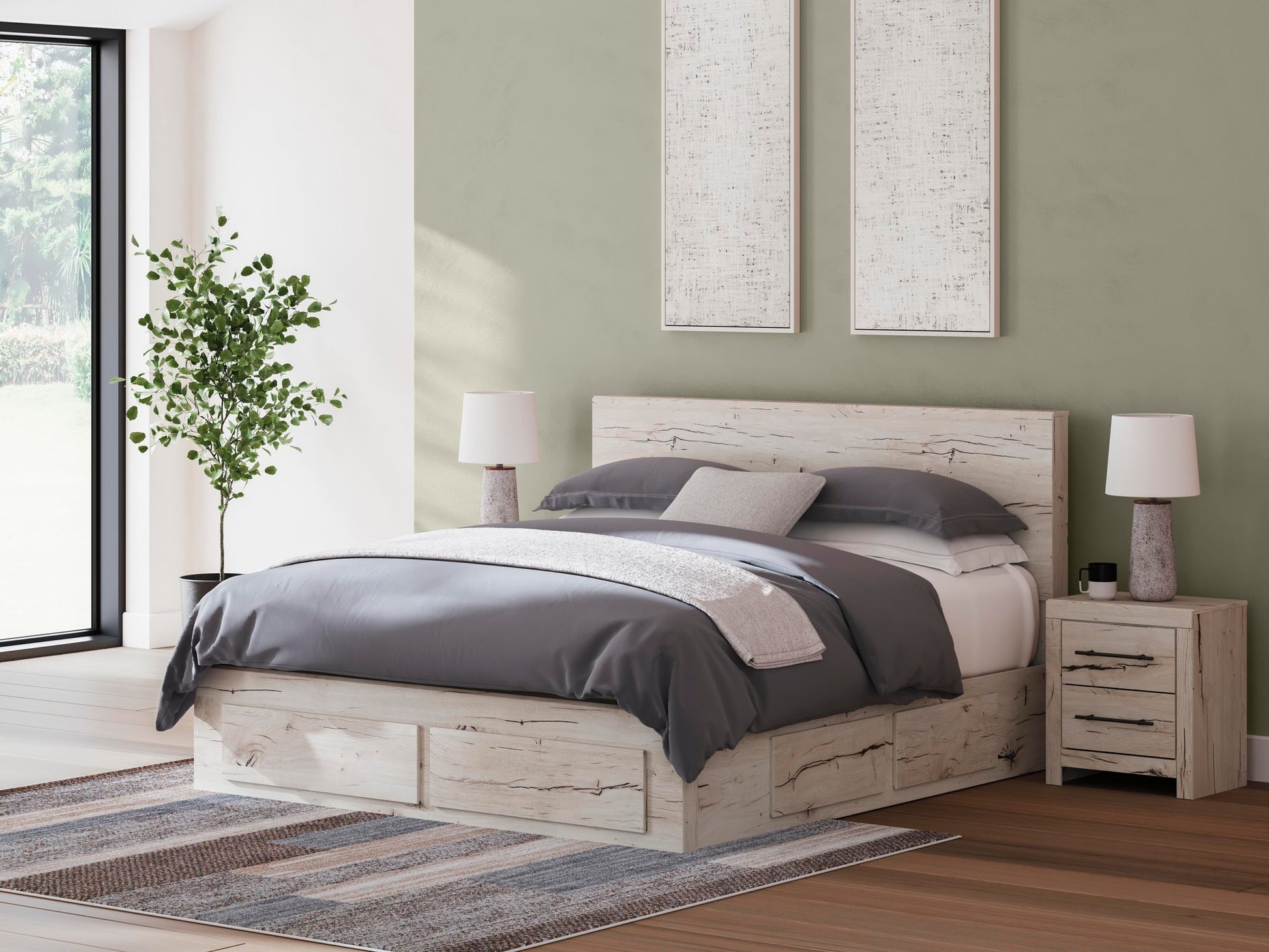 Lawroy  Panel Storage Bed, Dresser And Mirror Benchcraft®