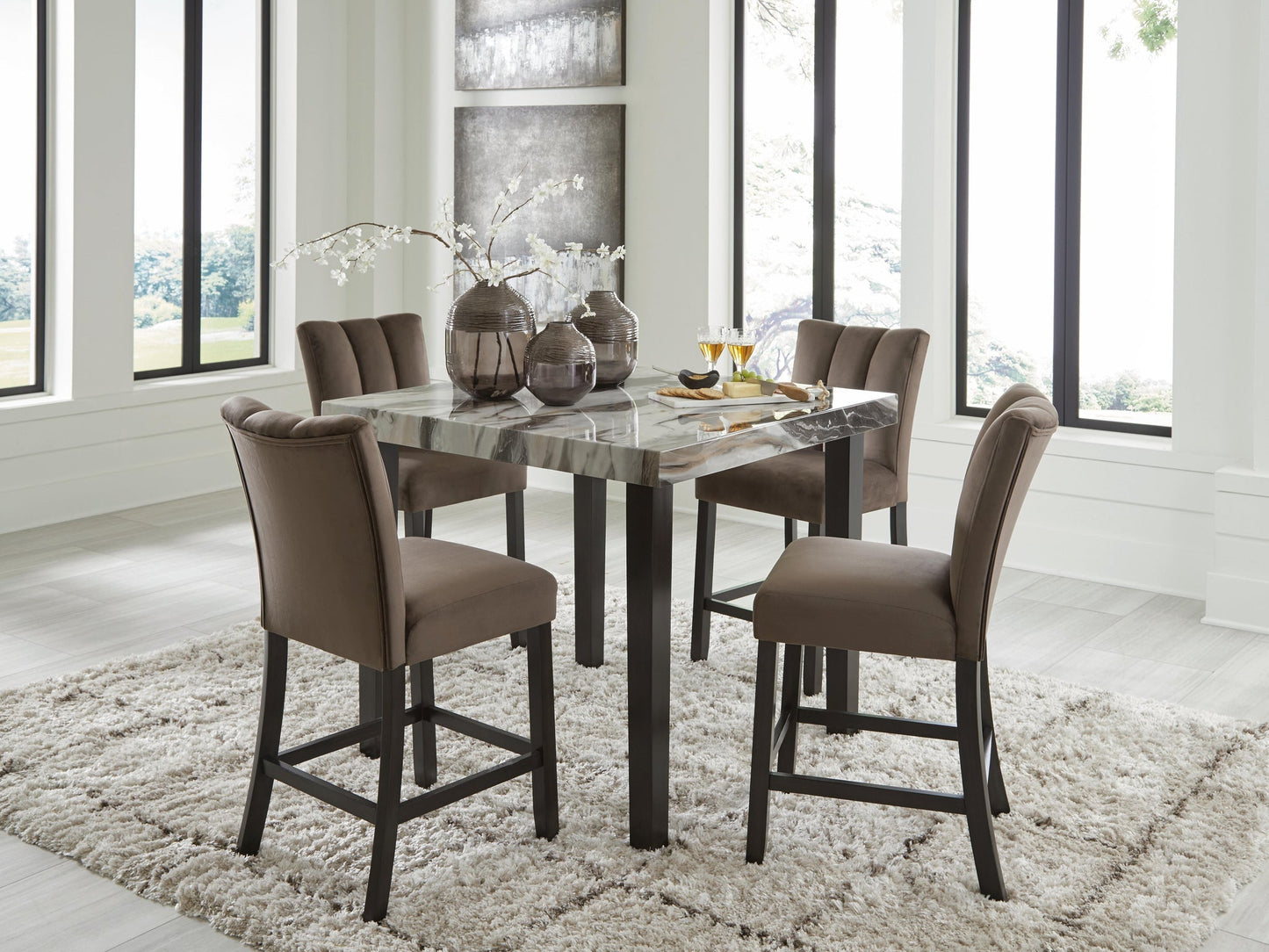 Jazmore Counter Height Dining Table and 4 Barstools Signature Design by Ashley®