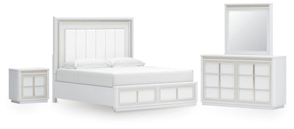 Chalanna California  Upholstered Storage Bed, Dresser And Mirror Signature Design by Ashley®