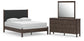 Cadmori  Upholstered Panel Bed, Dresser And Mirror